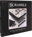 Scrabble Deluxe Black Edition Board Game with Rotating Wooden ...