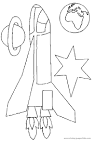 Space Shuttle coloring page