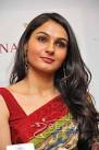 Andrea Jeremiah Red Saree