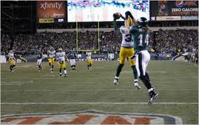 Michael Vick's pass intercepted