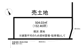 Image result for 中藤2丁目〈売地〉広々426.17㎡（法面含む）上下水道引込済、法面利用価値大、建築条件はございません。お好きなハウスメーカーで建築できます。