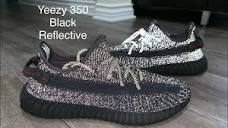 Adidas Yeezy Boost 350 V2 Black Reflective Unboxing & Review (with ...