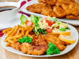 Image result for schnitzel mit pommes