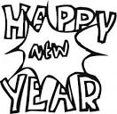 New Years coloring page