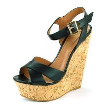 Buy All Black Woven Strap Open Toe Wedge Sandals Shoes Womens in ...