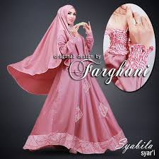 jual baju gamis modern terbaru syabila syari by farghani