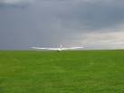 Touchdown! A view looking to the west as glider touches down on the airstrip - via Daymix