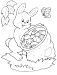 Coniglietti pasquali da colorare - Disegni da colorare - IMAGIXS