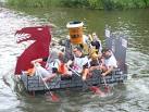 Monty Python-themed raft on the River Wey during the Guildford Lions' 2011 - via Daymix