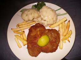 Image result for schnitzel mit pommes