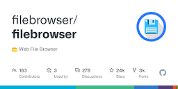 GitHub - filebrowser/filebrowser: 📂 Web File Browser