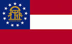 State flag of Georgia US state - via Daymix