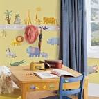 Friendly Unique Animal Sticker for Kids Playroom Wallpaper ...