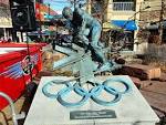 Sculpture in Olympic Plaza at The Gateway in Salt Lake City ...