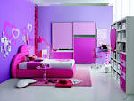 Trendy Dark Purple Bedroom Wall Painted With White Carving Wall ...