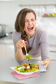Image result for women eating salad and smiling