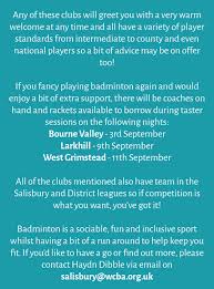 Image result for Salisbury Armada Badminton Club