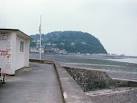 Minehead, 1990. The view from the sea front across towards the harbour at - via Daymix