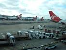 Virgin Atlantic planes docked at the South Terminal of Gatwick Airport - via Daymix