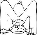 Letter m coloring page picture Super Coloring