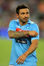 Ezequiel Lavezzi von SSC Napoli vor Joan Gamper Trophy zwischen FC Barcelona und SSC Napoli Spiel findet am Nou Camp Stadion in Barcelona, ??Spanien. 22.