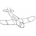 Airplane coloring page