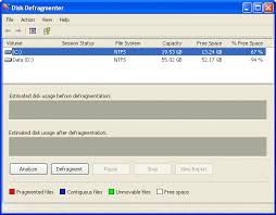 Image result for windows xp defragmentation