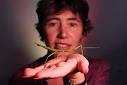 Dr Mary Morgan-Richards with a female stick insect.