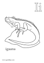 Iguana coloring page