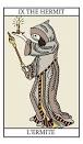 The Hermit - tarot card illustration on Tarot-