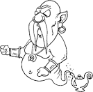 Genie coloring page