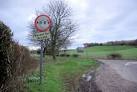 Some joker has reversed the width limit sign. Note the snowdrops. - via Daymix