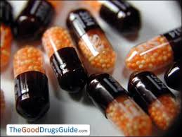 Orange and black dextroamphetamine caplets. (pharmaceutical names: Dexedrine 