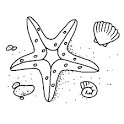 Starfish coloring page