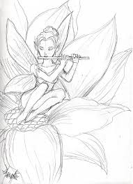 SciFi and Fantasy Art Pixie Fairy Playing Flute by Michael ´Dioscuri´ Pan-Dah - pixieflower_copy