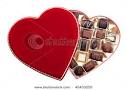 Red Velvet, HEART SHAPED BOX Of Chocolates. Shot On White ...