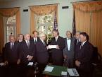 Warren Commission Presents Report to President Lyndon Johnson