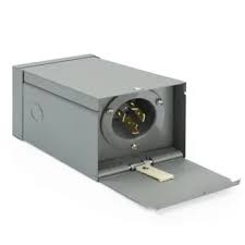 50A Power Inlet Box With Cover - City Electric Supply