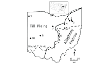 Map of Ohio showing the extent of Late Wisconsinan glaciation ...