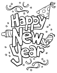 New Years coloring page