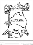 Australia coloring page