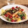 Grilled Salmon Salad with Raspberry Vinaigrette Recipe | MyRecipes.
