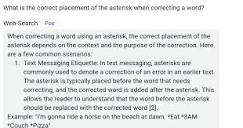 What is the correct placement of the asterisk when correcting a ...