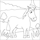 Equestrian coloring page
