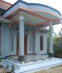 Gambar denah model rumah sederhana, warna cat teras taman DLL