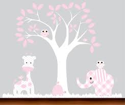 Pink baby childrens nursery wall tree decal decal - vinyl wall art ...