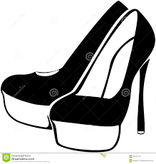 Black High Heel Shoes Isolated On White Stock Photography - Image ...