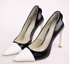 black/white genuine leathe women dress shoes inside outside ...