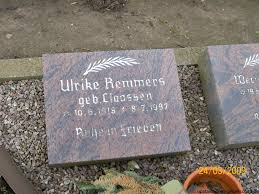 Grab von Ulrike Remmers (geb. Claassen) (10.06.1918-08.07.1997 ...