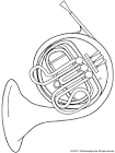 French Horn coloring page